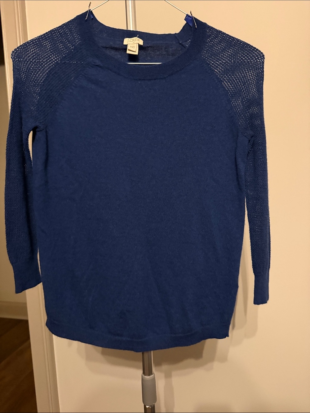J. Crew Women's Royal Blue Lightweight Knit Crewneck Sweater
